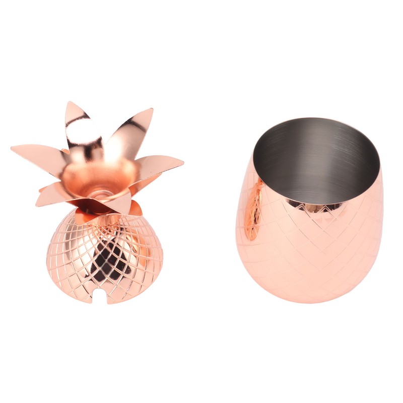 Cocktail Shaker Pineapple Shape Stainless Steel Polished Smooth Surface 500ml