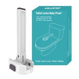 Toilet Locks Baby Proof - OKEFAN Toilet Seat Lock Child Safety for Toddlers Adhesive Kids Proofing Toilet Lid Lock Easy to Install No Drill Needed (2)