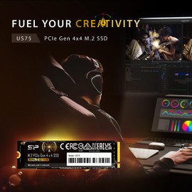 Silicon Power 2TB US75 NVMe 4.0 Gen4 PCIe M.2 SSD R/W up to 7,000/6,500 MB/s (SP02KGBP44US7505)