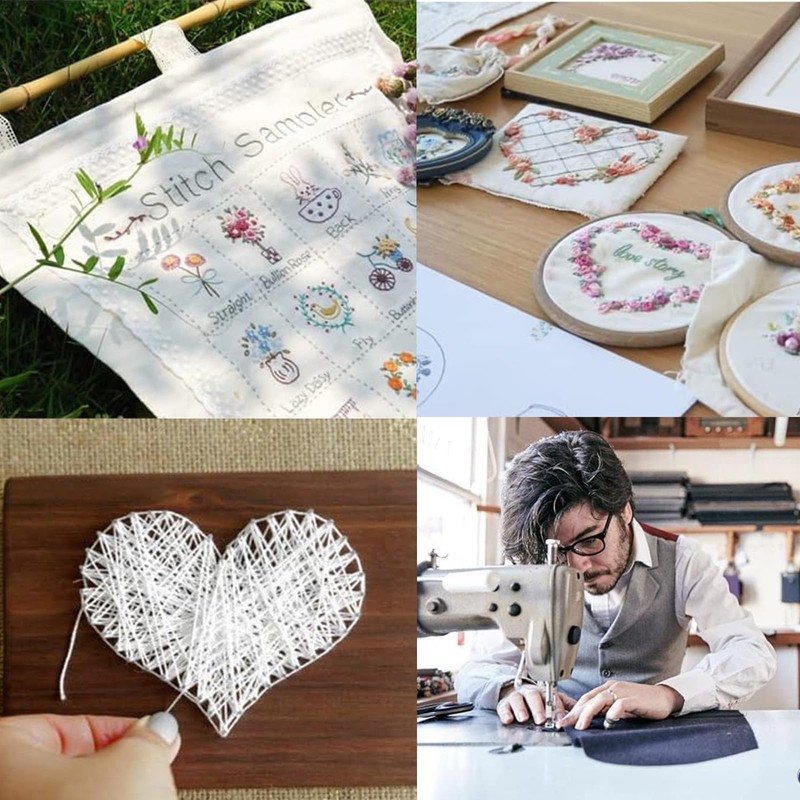 Leliafleury 6 Spools Sewing Thread Kits 400 Yard Embroidery Thread