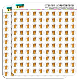 Glass of Beer 1/2" (0.5") Planner Calendar Scrapbooking Crafting Stickers - Opaque