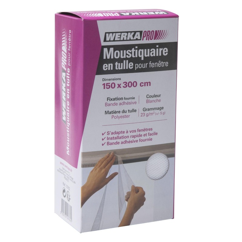 WERKA PRO White tulle mosquito net 150 x 300 cm