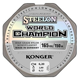 Konger World Champion Fluorocarbon Coated Fishing Line 0.10-0.30 mm/150 m Monofilament Line Super Strong (0.12 mm / 2.80 kg)