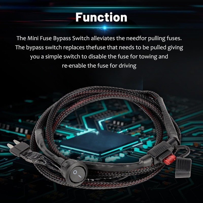 66.9" Universal Fuse Bypass Switch Kit Relay Bypass Switch Kit