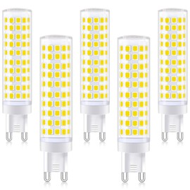 OPXELUYO G9 Led Light Bulb 100W Halogen Equivalent 1100 Lumen AC 120V 10W Daylight White 6000K Pack of 5