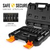 BOEN 3/8" Drive Deep Impact Socket Set, 15 Piece SAE