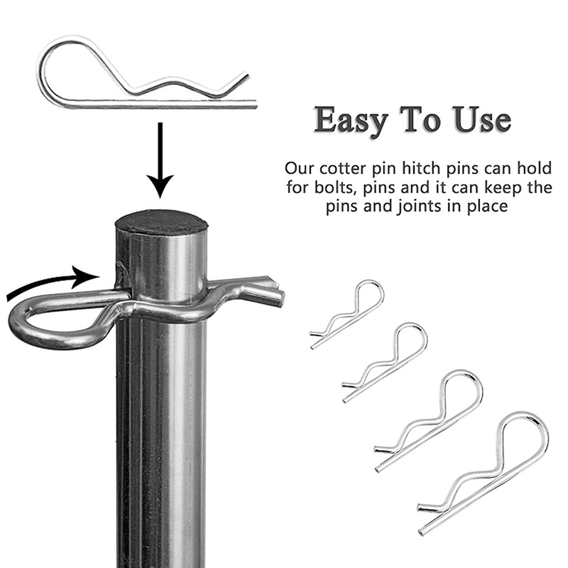 8-20Pack Multisize Flat Head Adjustable Clevis Pin,with Multi-Hole Cylindrical Pin