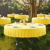 6 Pack Yellow Round Spandex Tablecloth for 60 inch Table,