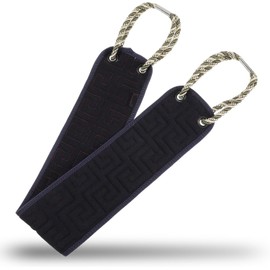 Shower Back Scrubber,Exfoliating Back Scrubber Back Washer for Shower Exfoliating Washcloth Double-Sided Back Scrub Towel to Deep Skin Cleaning for Men & Women (Black, One size)