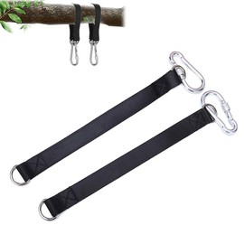 KOZOY Swing Attachment Set, 2 Pieces Hammock Attachment 2.5 x 30 cm, Swing Attachment with Carabiners D-Rings for Hammocks, Swings, Bars Walls