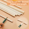 Benvo Balsa Wood Sticks Square Wooden Dowels Unfinished Hardwood Strips