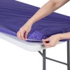 Fun Express Fitted Rectangle Plastic Tablecloth Purple, 8 Ft