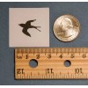 Sweet Grass Stamps Bird flying silhouette UNMOUNTED rubber stamp, accent,