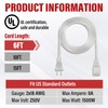 Clear Extension Cord - 6 FT Male to Female Invisible