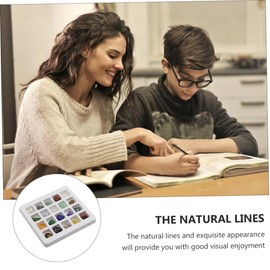 KICHOUSE 2 Boxes Natural Ore Stones Crystal Mineral Specimens Learning Crystal Ores Sample for Boys and Girls