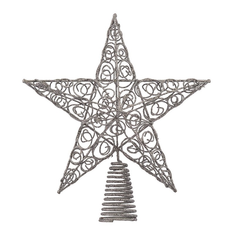 Kurt Adler 10-Inch Silver Star Treetop