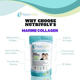 Collagen (Marine) 1000mg - Skin Anti Ageing Tissue Joints Bones - 30 Tablets