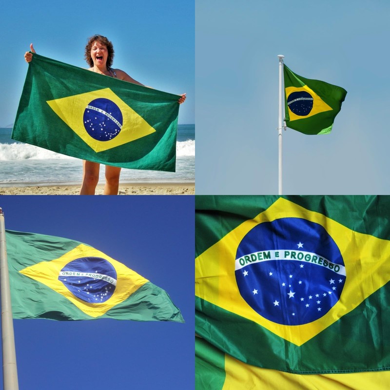 (APOSITV) Flag Brazil Extra Large Large Flag 150 90 Cheer