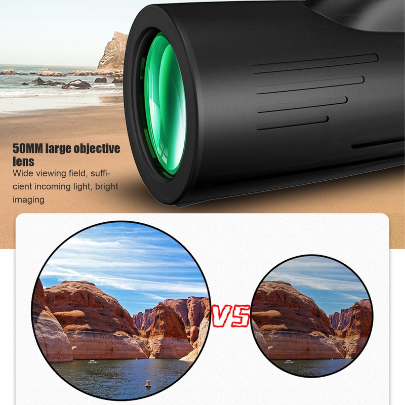 12x50 HD Large Aperture Monocular Telescope Anti Shaking Handheld Monocular