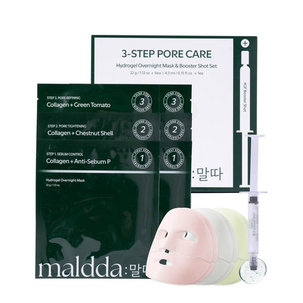 Overnight Collagen Face Mask 3 Step Pore Minimizer Hydrogel Sheet&Boost