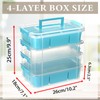 IGNPION Stackable Storage Box, 4 Layer Adjustable Plastic Storage Box