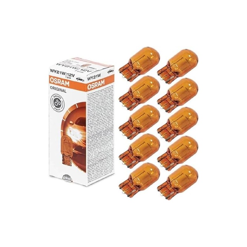 Osram Original Indicator Bulb 7504 WY21W, 12 V, Collapsible Box