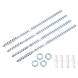 sourcing map 4 Pcs Floating Shelf Brackets Metal Hidden Shelf Support Brackets 8 X 150MM Invisible Shelf Brackets with Screws for Floating Wood Shelves