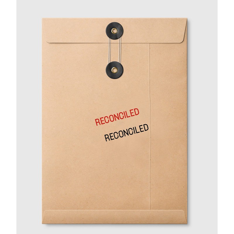 Printtoo Reconciled Self Inking Rubber Stamp Pre,Inked Office Stamp, Home