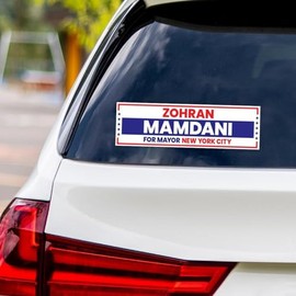 Zohran Mamdani 2025 Bumper Sticker, NYC Mayor Election, Political Campaign Vinyl Decal, Vote Mamdani, NYC Election Car Sticker, 10" x 3"