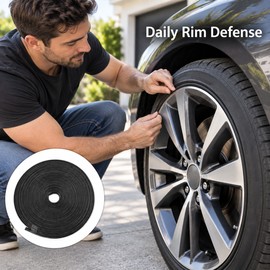 Universal Car Rim Protector Strip for Wheel Edge Protection - 8M Self-Adhesive Guard for Daily Driving and Parking