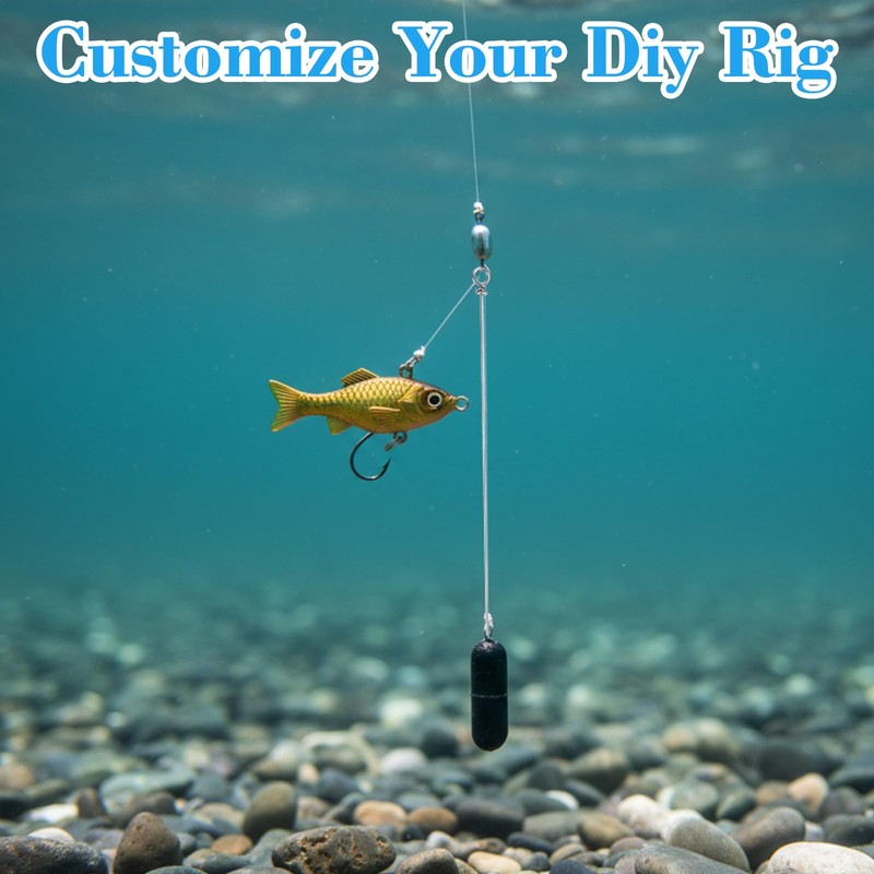 100PCS Fishing Wire Spinner, Stainless Steel Lure Making Supplies, Fish