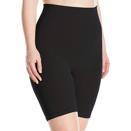 Instant Shaping Women's Plus Size Hi Waist Chinching Long Leg, Black, 1X