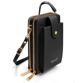 SOY'S F Smartphone Pouch, Women's, Smartphone Shoulder Bag, Convenient Compact Shoulder Bag for Smartphones, 9 Colors, Smartphone Pochette Pouch (Black)