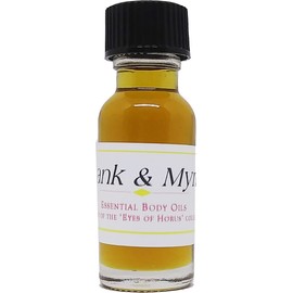 Frankincense & Myrrh Scented Body Oil Fragrance [Regular Cap - Brown - 1/2 oz.] - ID#5061