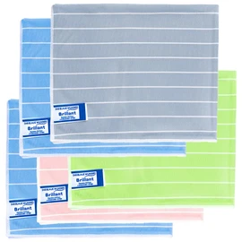 Das blaue Wunder Brilliant Cleaning Cloth, Cleaning Cloths, Streak and Lint-Free, Window Cloth, Bamboo I (Colourful, 5)