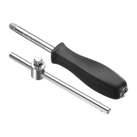 QUARKZMAN 1/4" Drive Spinner Handle Chrome Vanadium Steel Socket Set with 1/4" Drive Sliding T-Handle Crowbar Extension Bar for Ratchet Driver and Car Repair 2-Piece Set