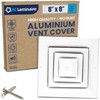 8x8 Inch (Duct Opening) Air Vent Cover - 4-Way AC