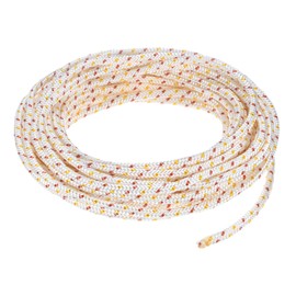 M METERXITY Recoil Starter Rope Pull Cord 5.5mm 10m Pull Starter Rope Nylon Pull Cord Pull Starter Rope for Mower/Chainsaw/Trimmer/Brush Cutter [White Red Yellow]