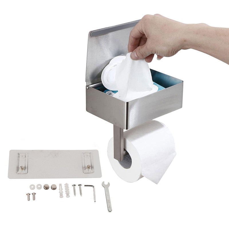 Rolling Paper Rack Can Put Wet Wipes Stainless Steel Drawer