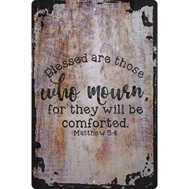 Wall Sign Blessed are those who mournâ€¦ comforted Matthew bible verse Decorative Art Wall Decor Funny Gift