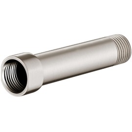 BRIGHT SHOWERS Shower Arm Extender for Rain and Handheld Shower Head, 4 Inch Shower Head Extension Arm, Shower Pipe Extension for Extending or Lowering Showerhead, Brushed Nickel