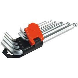 ChiliTec Allen Key 9-Piece Set with Ball Head and Holder Reversible Bicycle Tool for On the Go Small Pack Size
