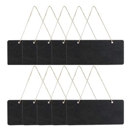 Pack of 10 Mini Blackboards, Rectangular Chalkboards, Hanging Blackboard, Erasable Message Board, Wooden Chalkboard for Hanging, Suitable for Home Office, Restaurant, Wedding, Birthday Party