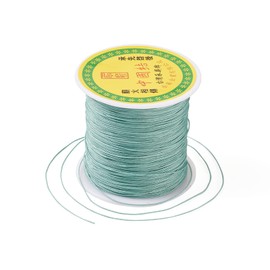150 Yards 0.5mm Braided Nylon Crafting Thread Chinese Knotting Beading String Macrame Cord Rope for Necklace Bracelet Jewelry Craft Making, Dark Sea Green