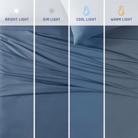 Degrees of Comfort Coolmax® Cooling Bed Sheets King Size for Hot Sleepers, Moisture Wicking Cold Sheet Set for Night Sweats, Deep Pocket, Ultra Soft, Cozy for All Seasons, Teal 4 Pieces
