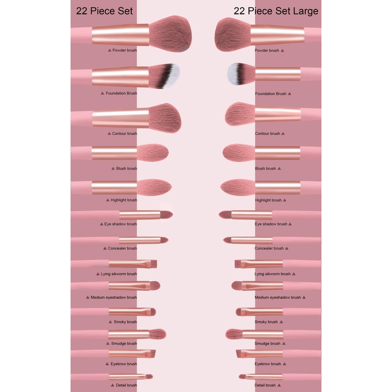 Koccido Makeup Brushes 22 Pcs Makeup Kit,Foundation Brush Eyeshadow Brush