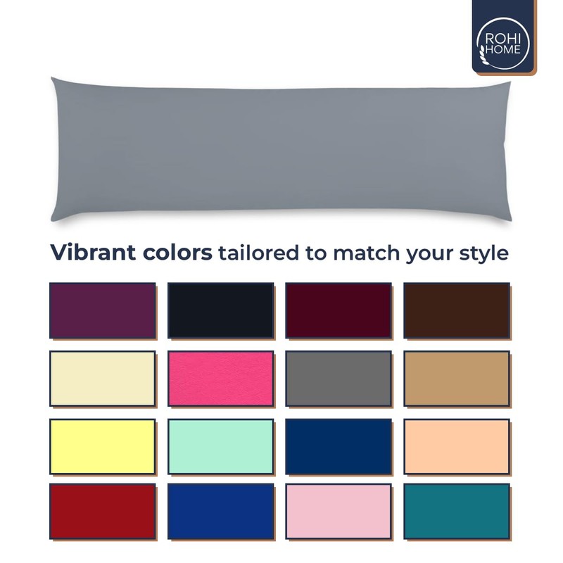 Rohi Bolster Pillow Cases - Soft & Breathable Polycotton Long