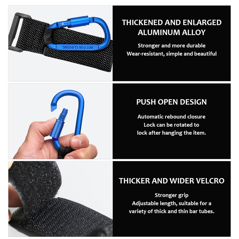 KVAEY 2 Pack Multipurpose Hook for Hanging Helmet, Goggle, Headsets,
