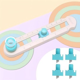 Circle Cutter,Adjustable Circle Paper Cutter, Circle Cutter Tool with 4 Blades,Circle Cutter for Crafts,Adjustable Any Size 2-20CM DIY Circular Paper Cutter Multi-Purpose Smooth Cutting