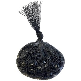 Black Glass Nuggets - 12oz Bag - Flat Glass Gems/Beads - Decorative Glass Stones - Great for Mosaics and Other Glass Projects